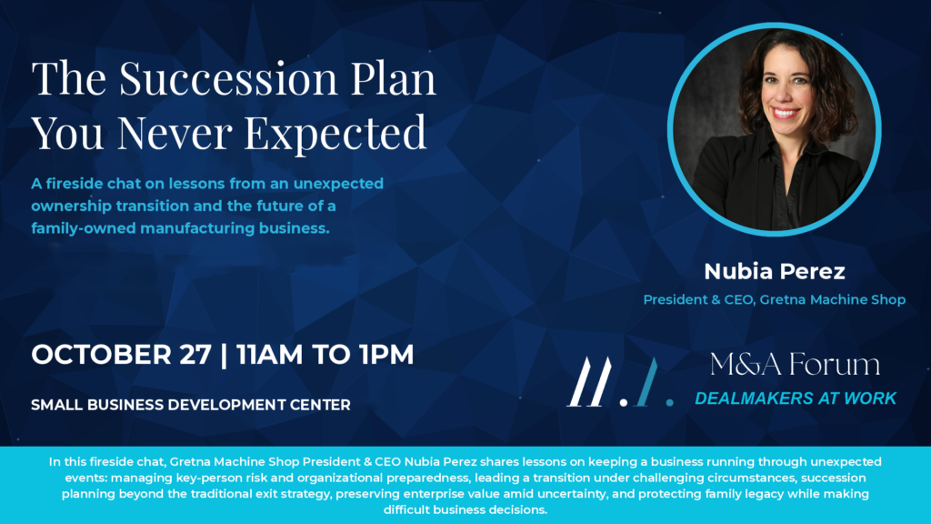 M&A Forum: The Succession Plan You Never Expected